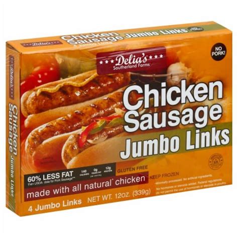 Delia's chicken sausage - Mar 20, 2019 · There are 140 calories in 1 link (85 g) of Delia's Chicken Sausage Jumbo Links. Calorie breakdown: 63% fat , 0% carbs, 37% protein. Related Sausages from Delia's: 